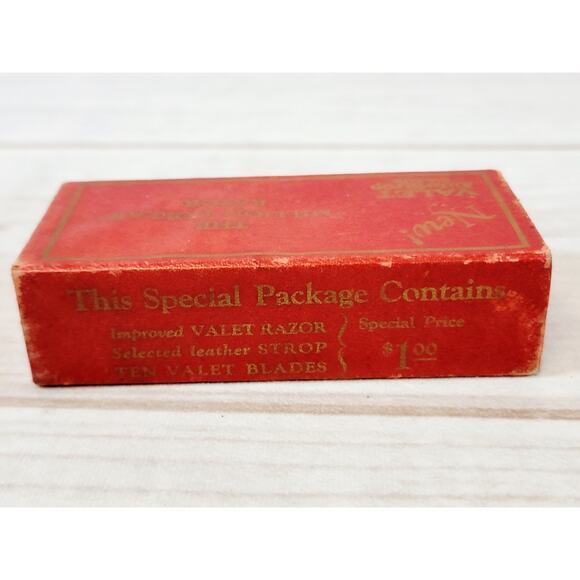 Antique AUTO STROP SAFETY RAZOR VALET USA w/Blades & Instructions & Case - Picture 13 of 16